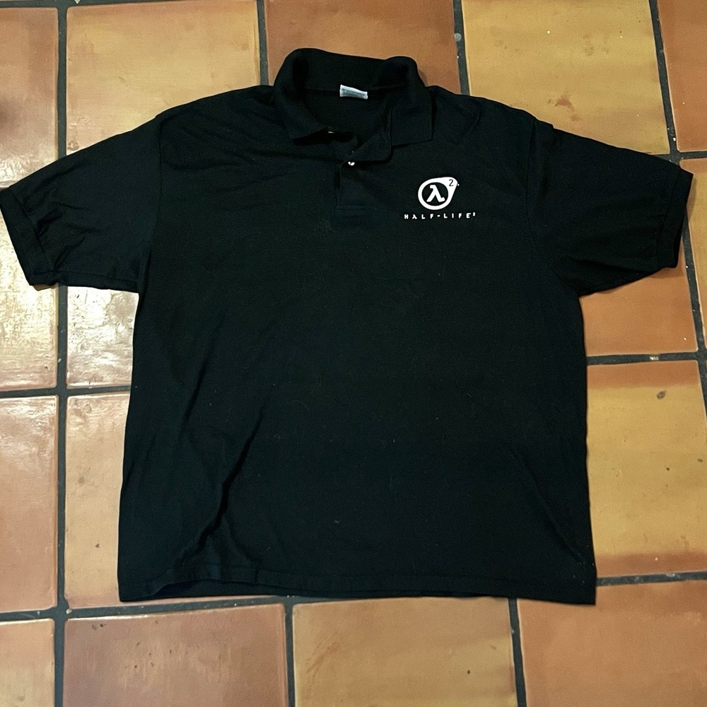 Authentic Original Half-Life 2 Promotional‎ Polo Shirt XL VINTAGE VALVE HL2